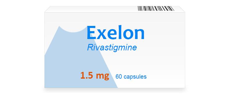 Packaging of Exelon 1.5 mg capsules